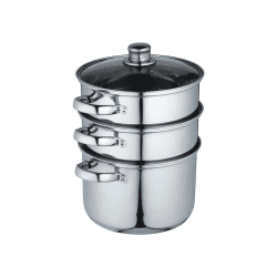 Image showing the Steamer set 3 tier, 22cm, stainless steel product.