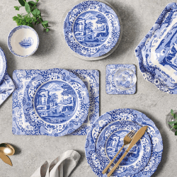Image showing the Blue Italian Set of 4 plates, 23cm product.