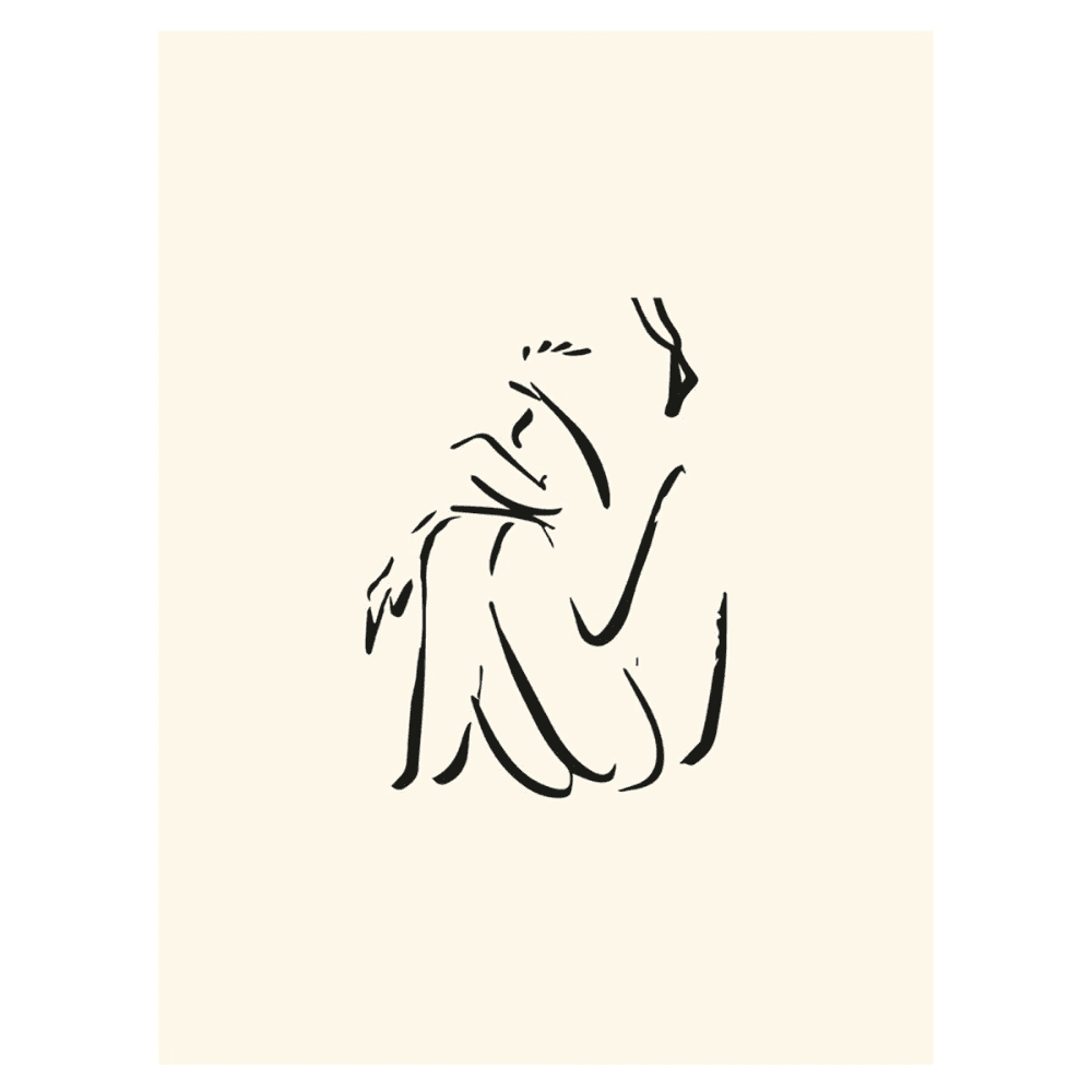 Calm - Lucrecia Rey Cara Art print, H40 x D30cm, Multi