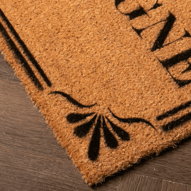 Country Home Maison De Champagne Doormat, 90 x 60cm, Natural & Black