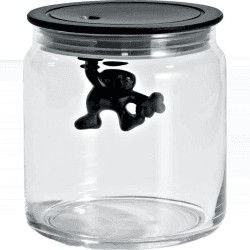 Image showing the Gianni Glass Storage Jar - Small; Black product.