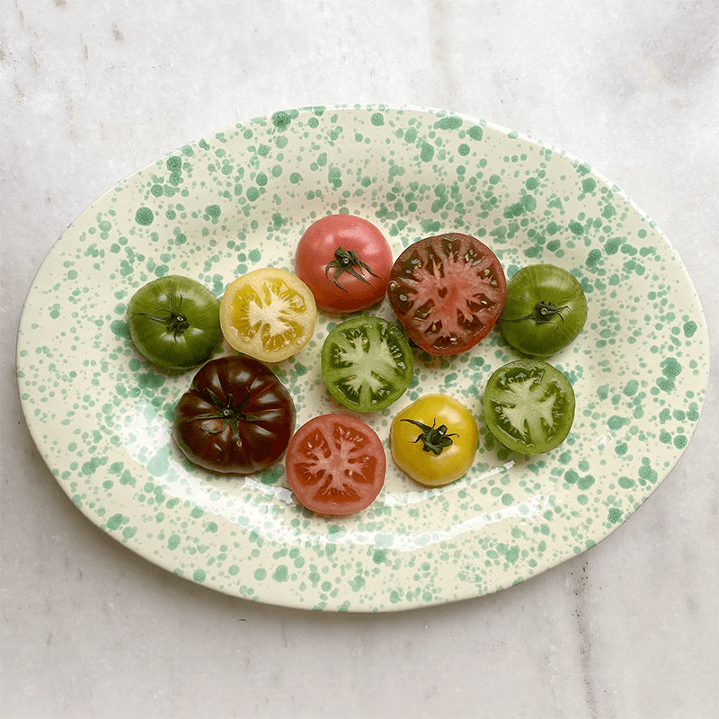 Splatter Serving Platter, 44cm, Pistachio