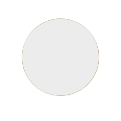Image showing the Fine Edge Edge Round Mirror, D35cm, Gold product.