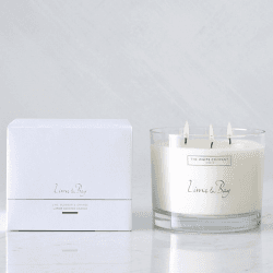 Image showing the Lime & Bay Large 3-wick candle, H11.5 x W14 x L14cm product.