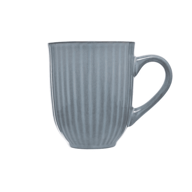 Ribbed Mug, 400ml, Blue