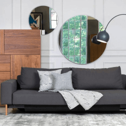Image showing the Fine Edge Edge Round Mirror, D120cm, Gold product.