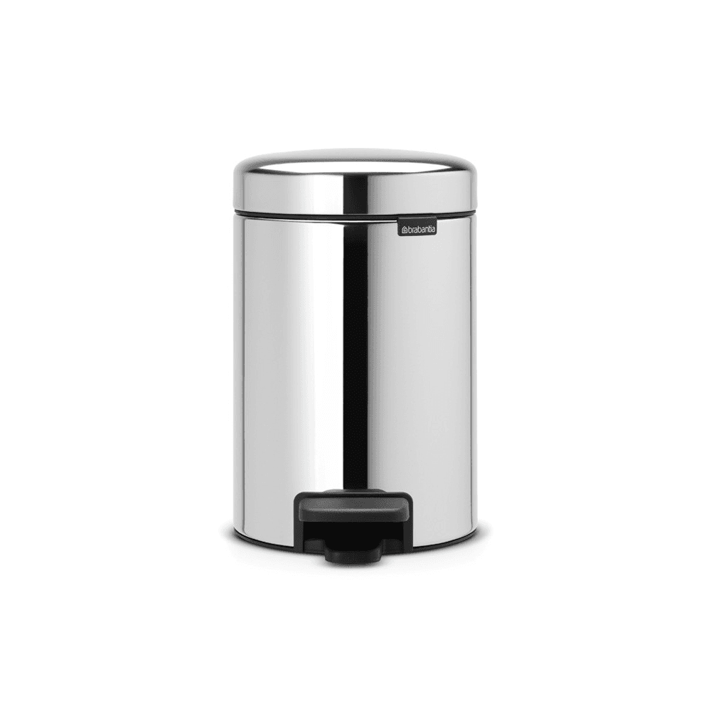 newIcon Pedal bin, 3 litre, Brilliant Steel