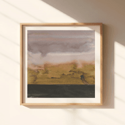 Image showing the Turbulent Square Signed Print, 30 x 30cm, Black Orange product.