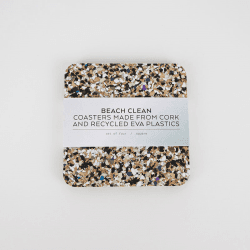 Image showing the Beach Clean Set of 4 Coasters, W10 x L10cm, Multi product.