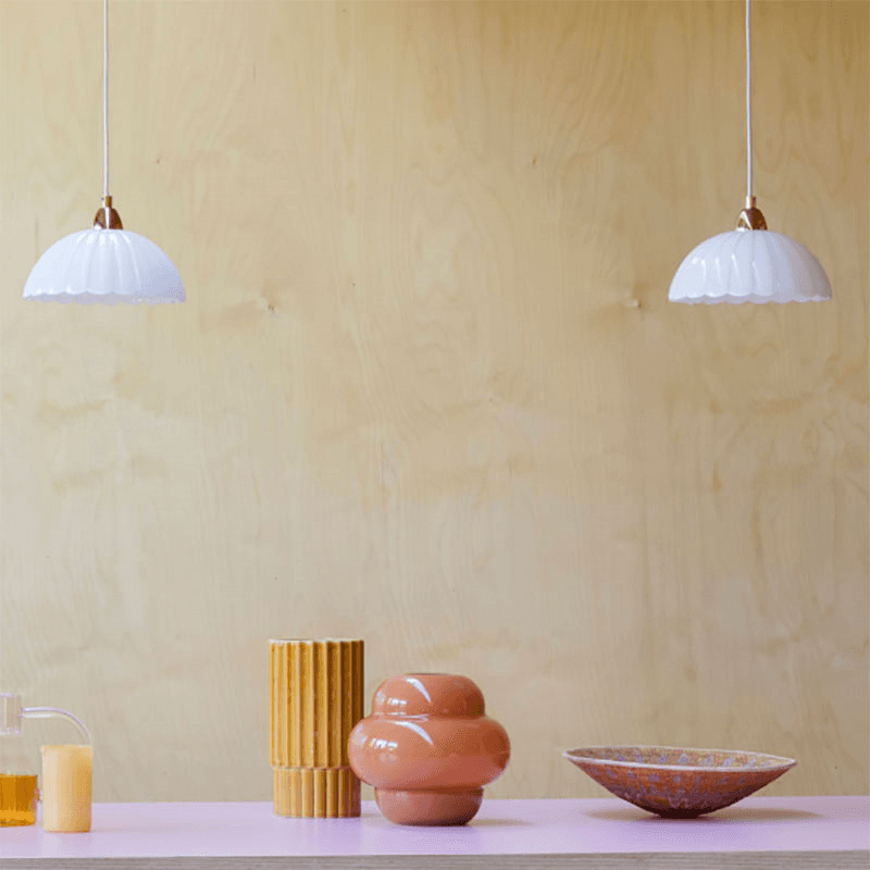 Flower Pendant Light, H187.5cm, Opal