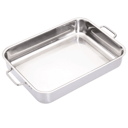 Image showing the Deep roasting pan, 37 x 27cm, Stainless Steel product.