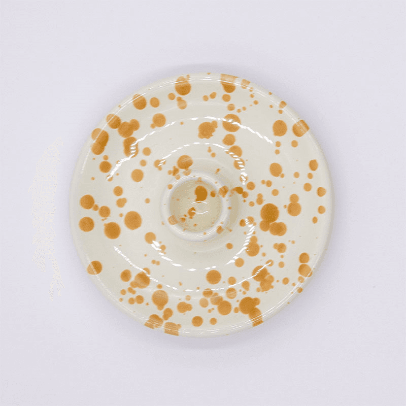 Splatter Candle Holder, Burnt Orange