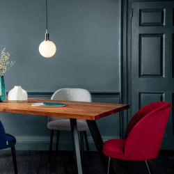 Image showing the Austen Dining Chair Plush Velvet, Burgandy product.