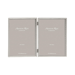 Image showing the Fine Edged Double photograph frame, 4 x 6", Silver product.