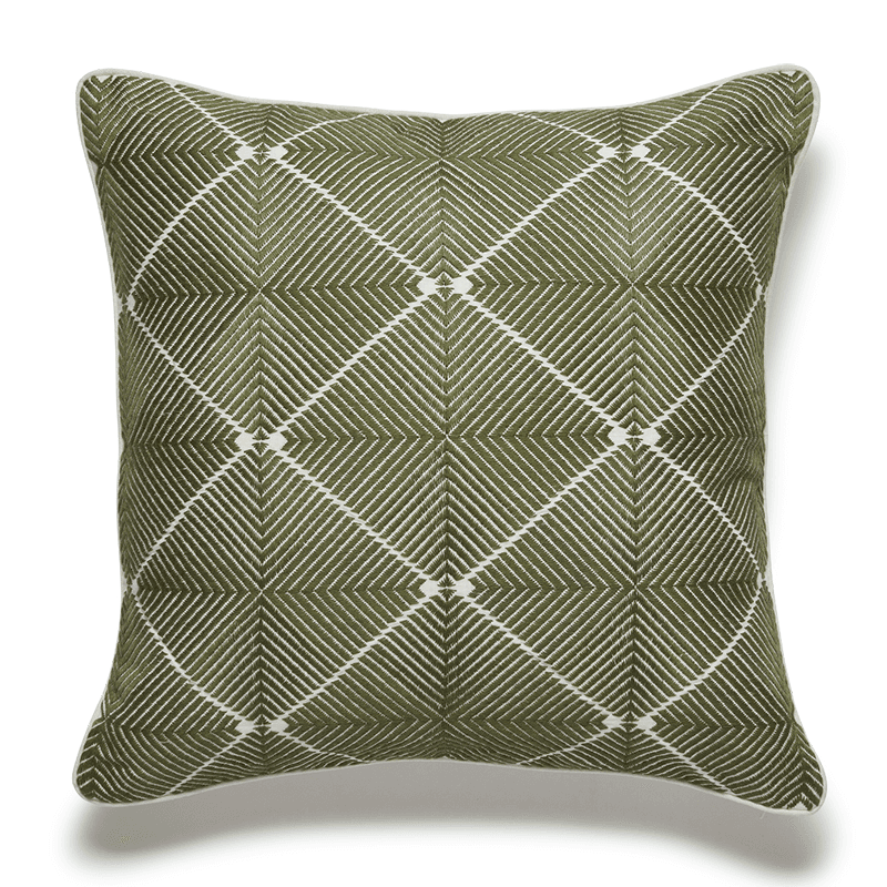 Hirkani Diamond Pillow Cover, 51 x 51cm, Moss