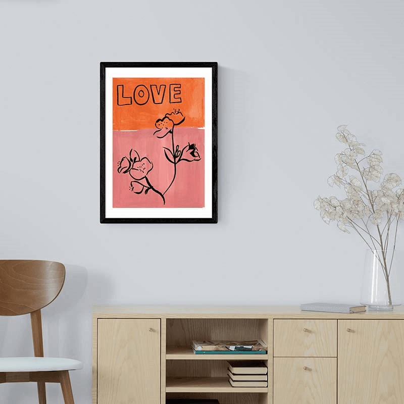 Keren Parmley Blossom Love Print, Pink