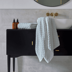 Image showing the Trellis Towel Bath Sheet, Glacier product.