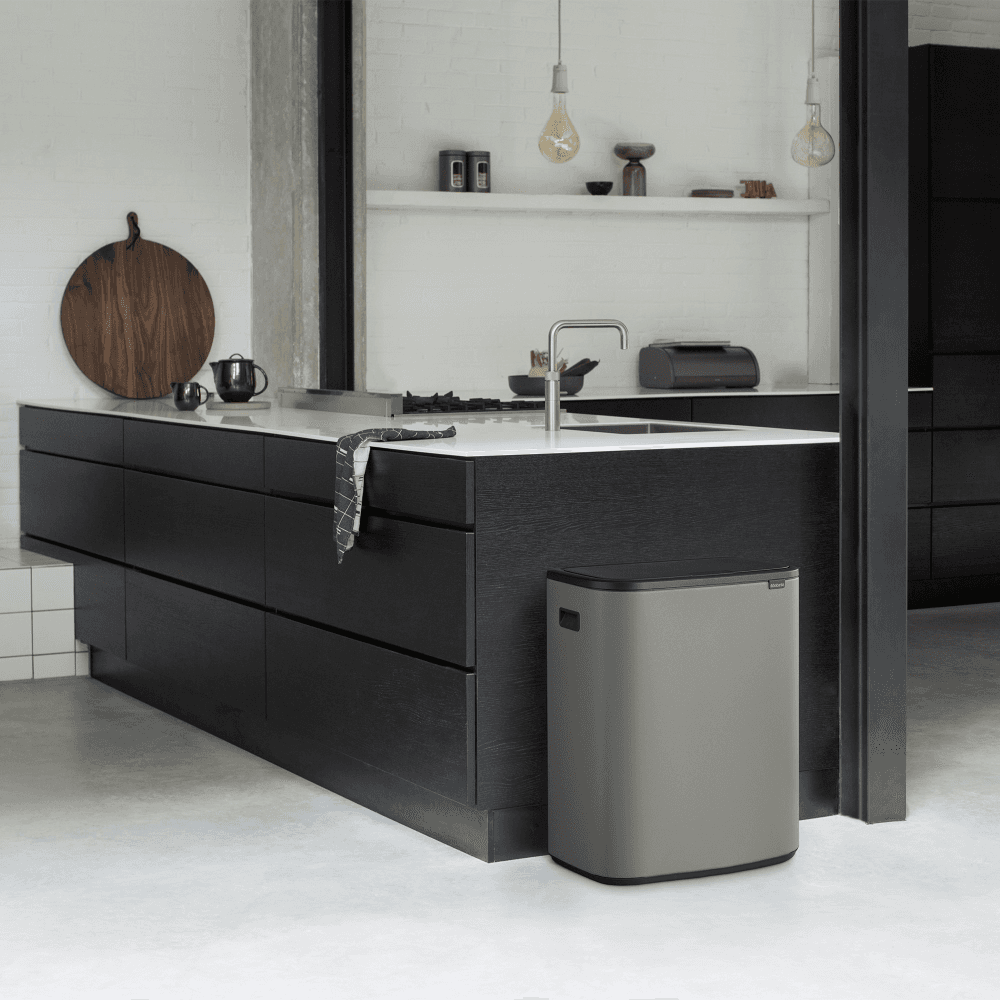 Bo Touch bin, 30 litre, Mineral Concrete Grey