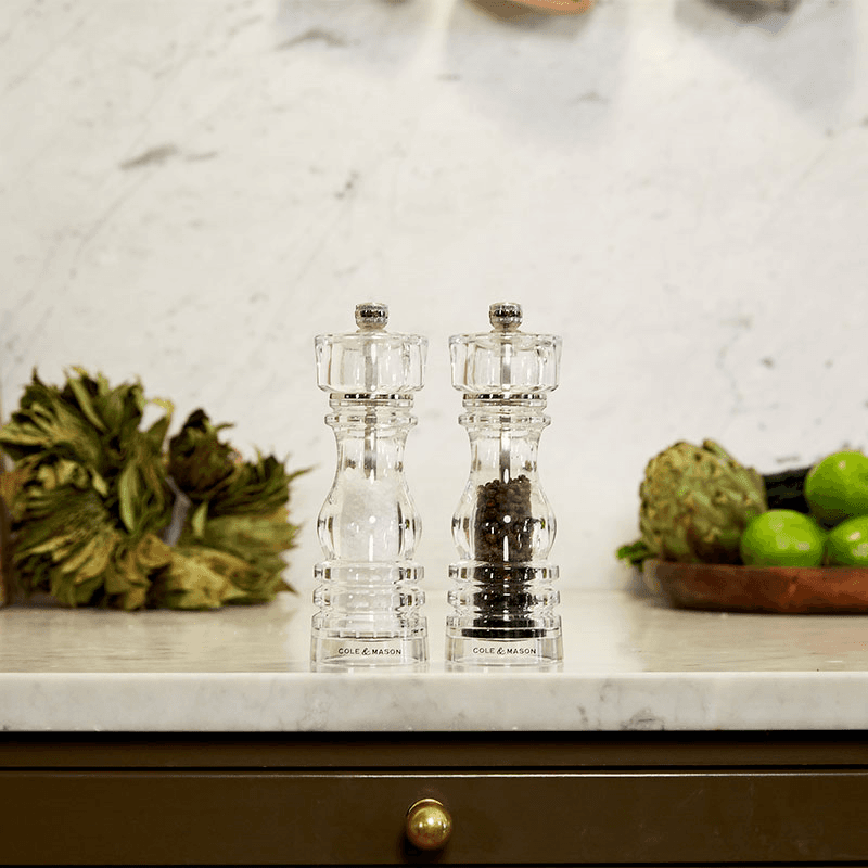 London Salt & Pepper Mills, 180mm, Clear