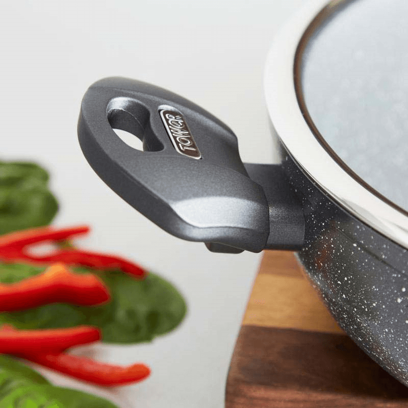 Cerastone Low Casserole Graphite, 30cm, Grey