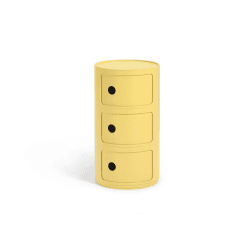 Image showing the Componibili 3 door cabinet, H58 x W32 x D32 cm, Yellow product.