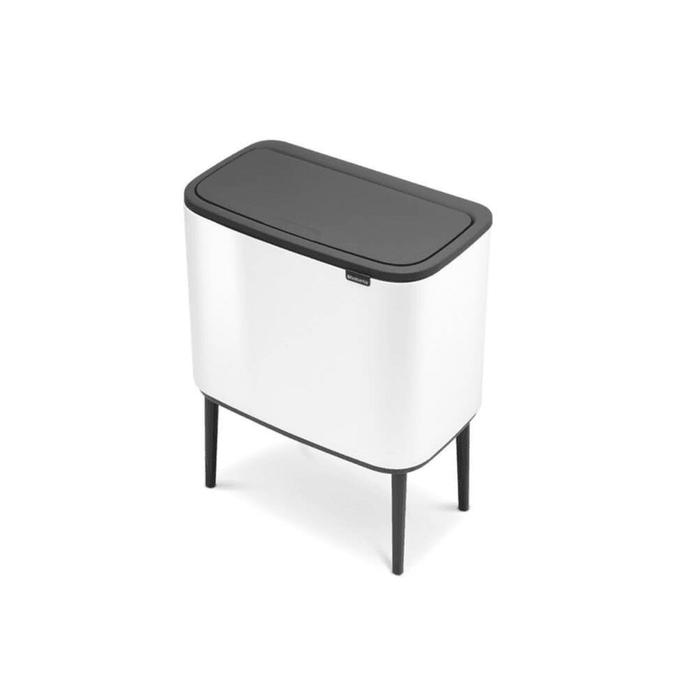 Bo Recycling Bin with 2 Inner Buckets, White