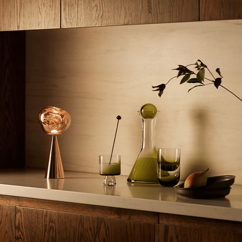 Melt Portable Lamp, H28.5cm, Copper