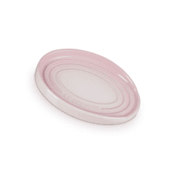 Image showing the Stoneware Oval Spoon Rest, 16cm, Shell Pink product.