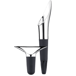 Image showing the Wine pourer and wine stopper, Stainless Steel product.
