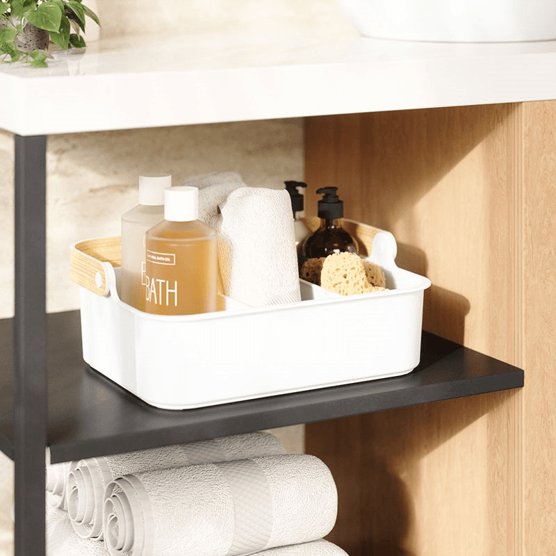 Bellwood Bin, White & Natural