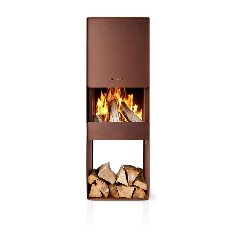 FireBox FireBox Wood Burner, 42.8 x 125.5cm, Brown