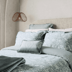 Image showing the Saja Duvet Cover, Super King, Duck Egg product.