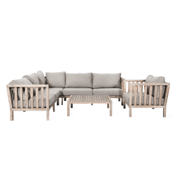 Image showing the Corner Sofa Set, Porthallow, Acacia Wood product.