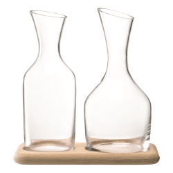 Image showing the Wine Carafe set, 1.2 litre, clear glass with oak base product.