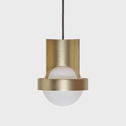 Image showing the Large Loop Single Pendant with Sphere IV, Gold product.