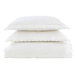 Image showing the Scallop Edge Duvet Set, Double, White product.