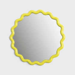 Image showing the Zigzag Mirror, D35cm, Yellow product.