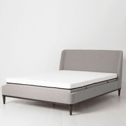 Image showing the Bed 02 Linen King Size Frame, Natural product.