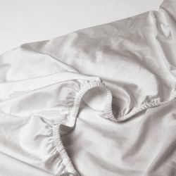 Image showing the Perfect Sateen Fitted Sheet, Superking, Dove Grey product.