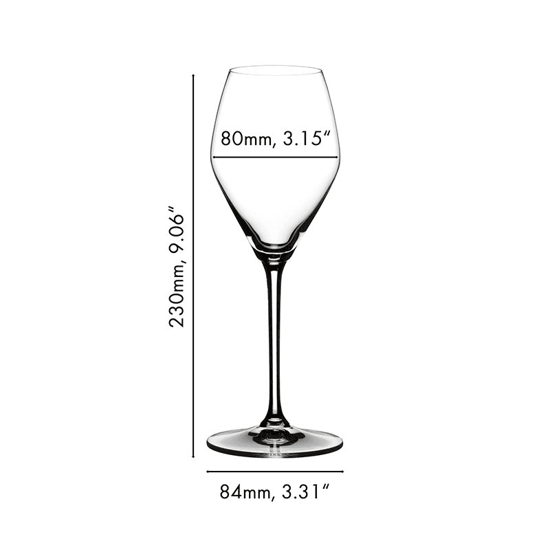 Mixing Set of 4 Rose Glasses, 322ml, Clear