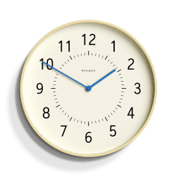 Image showing the Monopoly Wall Clock, D40cm, Light Plywood/Blue product.