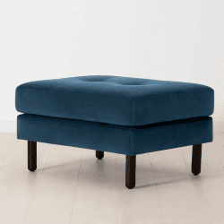 Image showing the Model 04 Ottoman, Velvet Teal product.