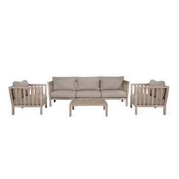 Image showing the Porthallow 3 Seater Sofa Set, Natural product.