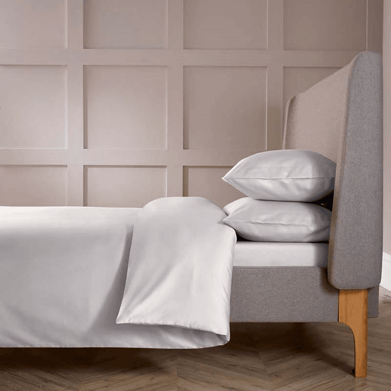Sateen Pair of King Pillowcases, Platinum