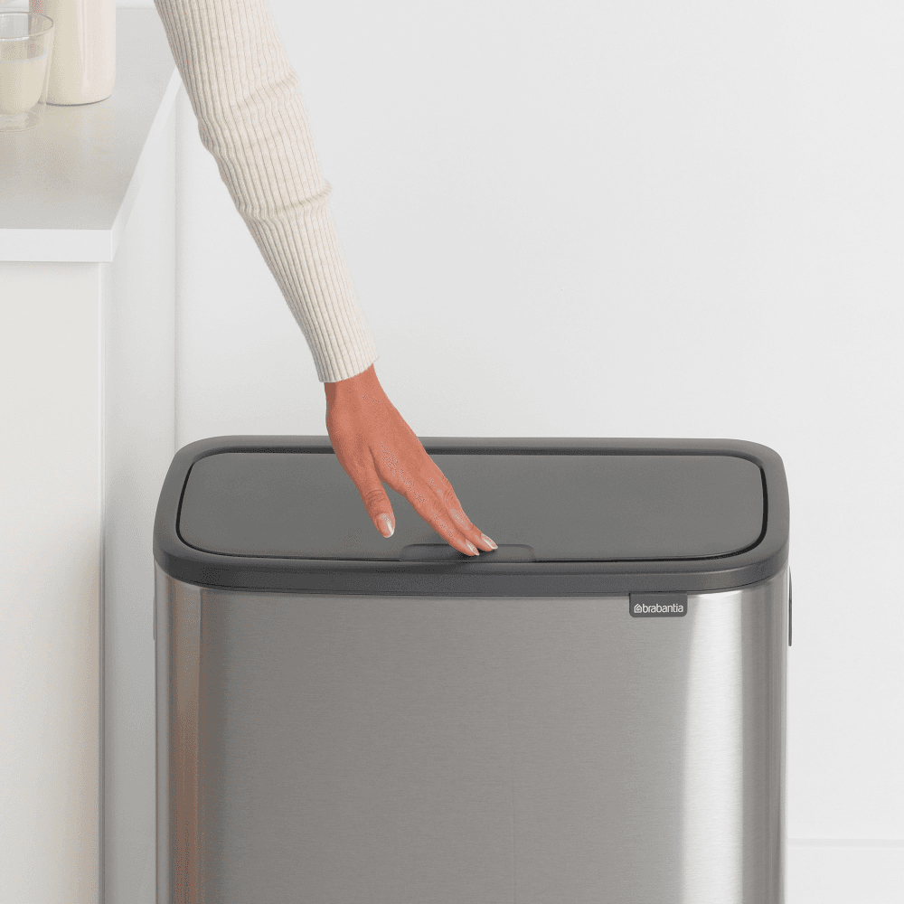 Bo Touch bin, 30 litre, Matt Steel Fingerprint Proof