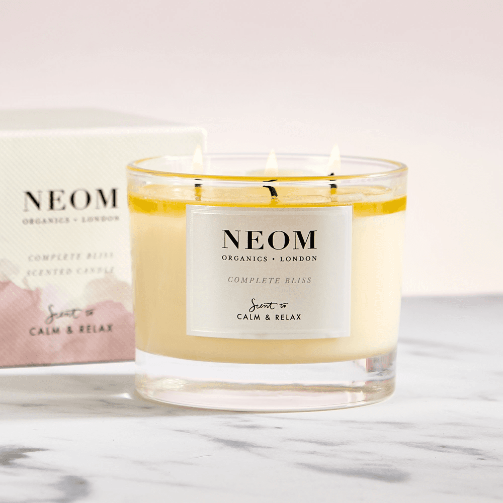 Scent to Calm & Relax - Complete Bliss 3 wick scented candle, White