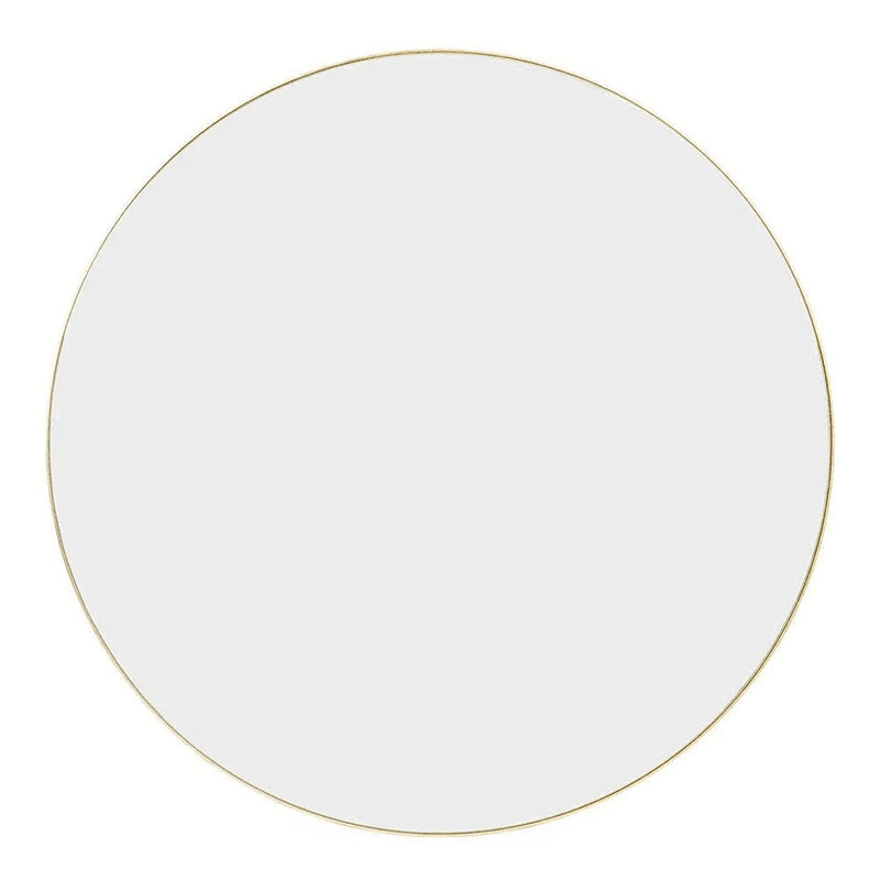 Fine Edge Edge Round Mirror, D120cm, Gold