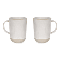 Image showing the Howell Pair of Mugs, H12cm, White product.