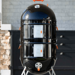 Image showing the Excel V4 Charcoal BBQ Smoker, 50cm, Black product.