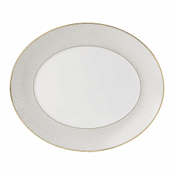 Image showing the Gio Gold Oval serving platter, 33cm, Gold/White product.